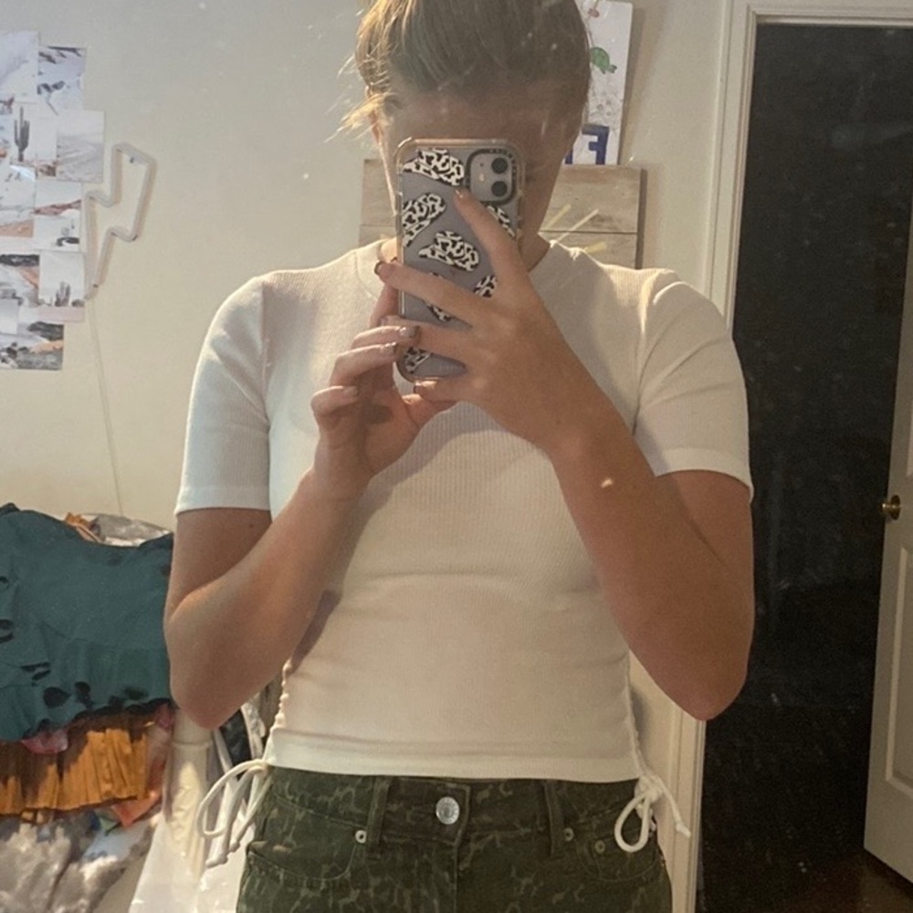 Pretty Garbage White Shirt with Ties